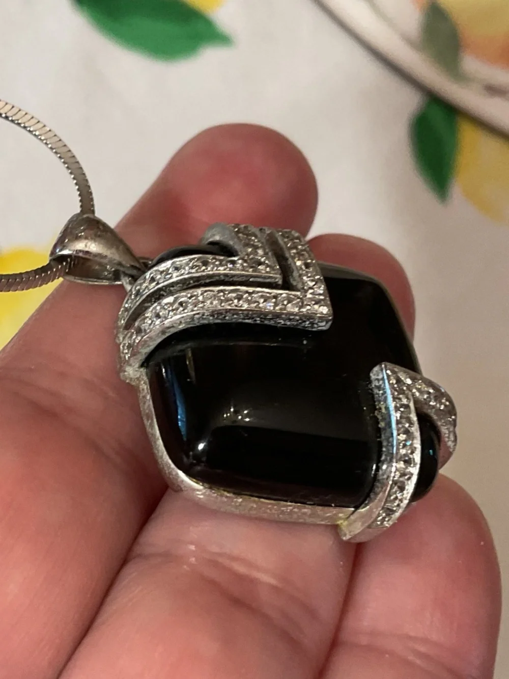 NWOT Italy BVLGARI DESIGN 925 Sterling Silver BLack Onyx Necklace/Earrings Set